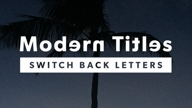 Switch Back Rotated Letters Title Overlay