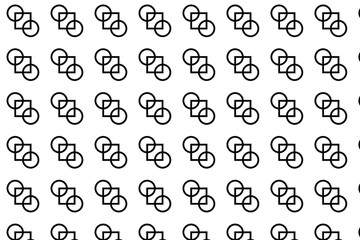 Seamless vector pattern in geometric circle square
