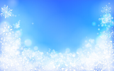 Fototapeta na wymiar 雪の結晶の背景素材　クリスマスイメージ