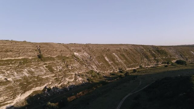 Video with the drone over the Bic river in Moldova. Beautiful landscapes with drone from the Republic of Moldova.