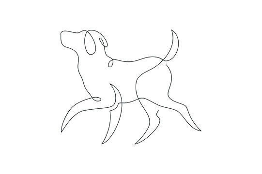line art dog