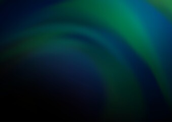Dark BLUE vector blurred and colored background.
