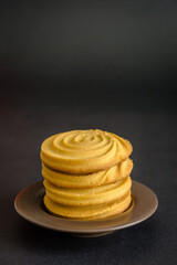 Stack of butter cookies