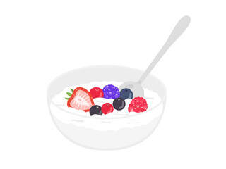 フルーツヨーグルトのイラスト