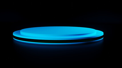 Discs mockup platform 3d rendering abstract stage renderings