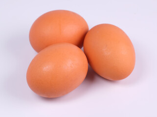eggs on white background