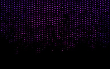 Dark Purple vector background with bubbles.