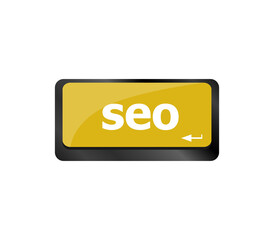 SEO button on the keyboard. Business concept