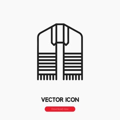 scarf icon vector sign symbol