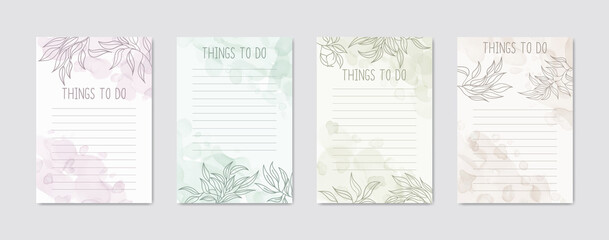 To do list collection with colorful floral design