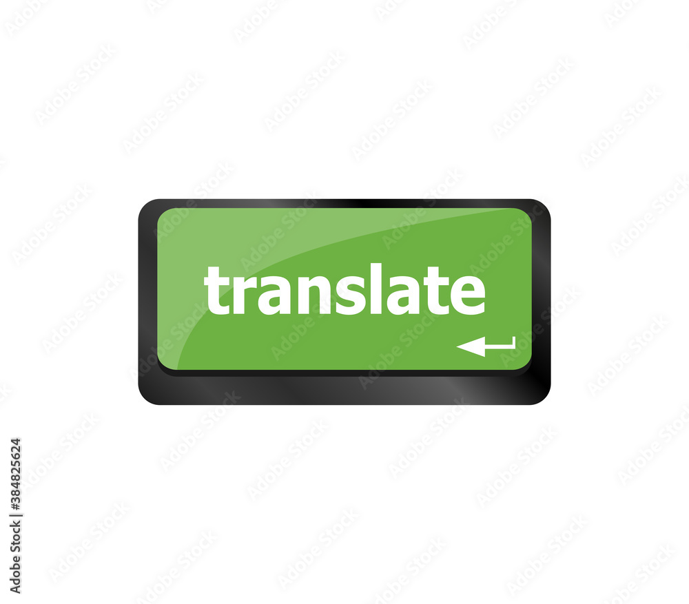 Poster translate enter button on computer keyboard keys