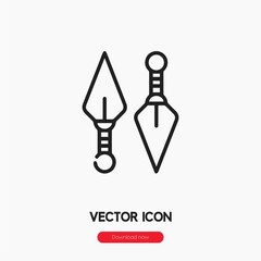 Obraz premium kunai icon vector sign symbol