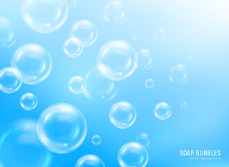 Soap Bubbles And Sun Background