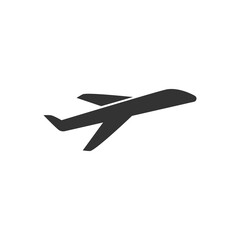 Airplane icon logo isolated. Plane symbol vector illustration isolated on white.