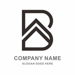 Monogram Letter B Business Company Vector Logo Design © rockyramone