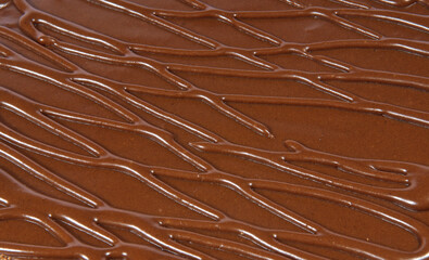 Abstract background of chocolate icing on cake