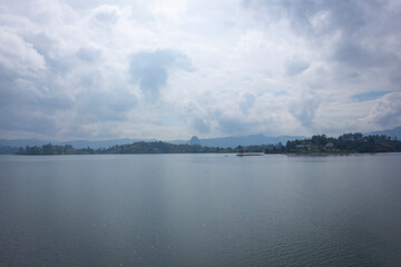 Landscape of the Guatape dam in Antioquia - Colombia