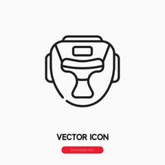 boxing helmet icon vector sign symbol