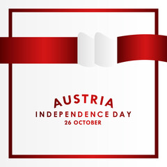 Austria Independence Day Banner With Flag Illustration