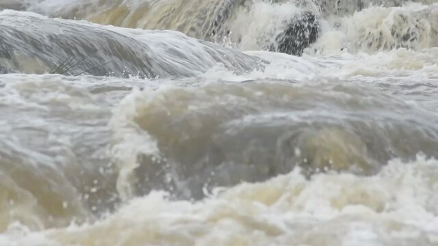 Water flowing from water fall at Bhatinda water falls in Dhanbbad, Jharkhand in India.
