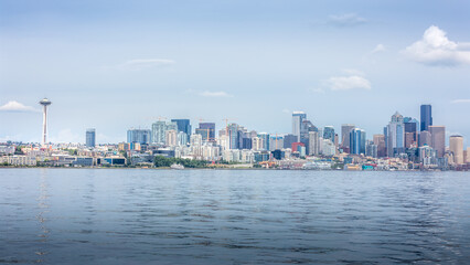 The skyline of Seatlle, Washington seen from the water