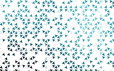 Light BLUE vector seamless template with crystals, triangles.