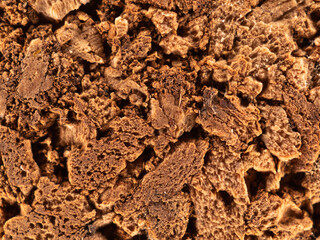 Closeup cork texture background