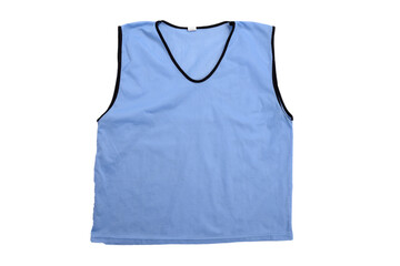 Blue men undershirt isolated on white background