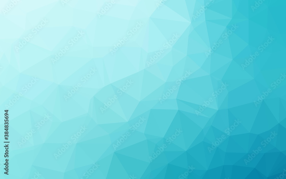 Poster light blue vector shining triangular template.