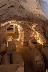 A side room in the Cave of the Coffins at Bet She'arim National Park in Kiryat Tivon, Israel