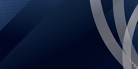 Naklejka premium Navy blue silver curve shape background for presentation background 