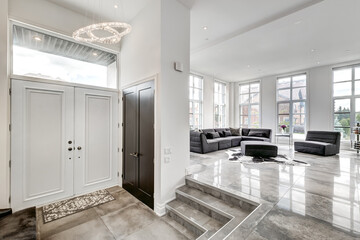 Big modern luxury furnished house in Montreal with swimming pool and backyard