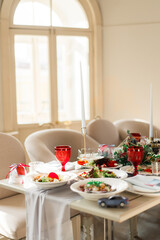 Wedding reception at the restaurant
