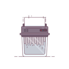 Paper Shredder Flatline Style Vector Illustration