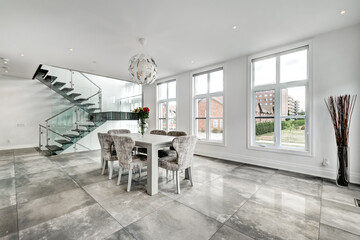 Big modern luxury furnished house in Montreal with swimming pool and backyard