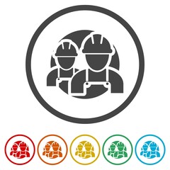 Worker ring icon, color set