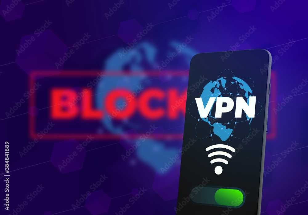 Poster vpn virtual private network for cyber security and privacy. protect data with encryption and surf an