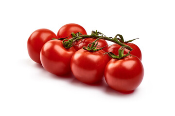 Fresh cherry tomatoes, isolated on white background