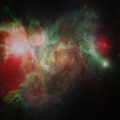 Plakat Abstract space background. Elements of this image furnished by NASA