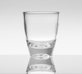 empty glass on a white background