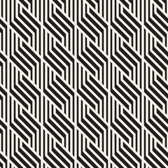 Vector seamless pattern. Repeating abstract background. Black and white geometric design. Modern stylish texture.