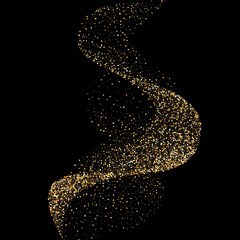 Abstract wave of smoke, spray and atomizing. Dynamic 3d elements