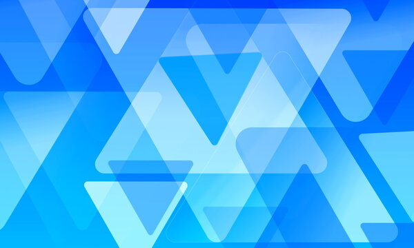 Light Blue Triangles  Design On A Blue Background