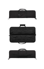 Black soft case for guns isolated for white back. Modern case for storing and transporting weapons.