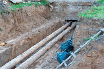 Repair of Central heating pipes in Russia