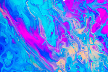 Fototapeta na wymiar Colorful mix of acrylic vibrant colors. Fluid painting abstract texture.