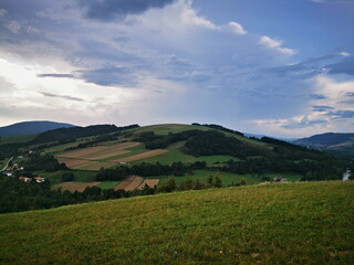 Mountain scenery of the Beskids. Poland