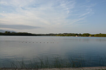 clouds over the lake