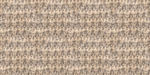 Fototapeta premium Brown Thread Pattern. Organic Knitting Texture. 