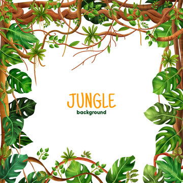 Realistic  Jungle Liana Frame 